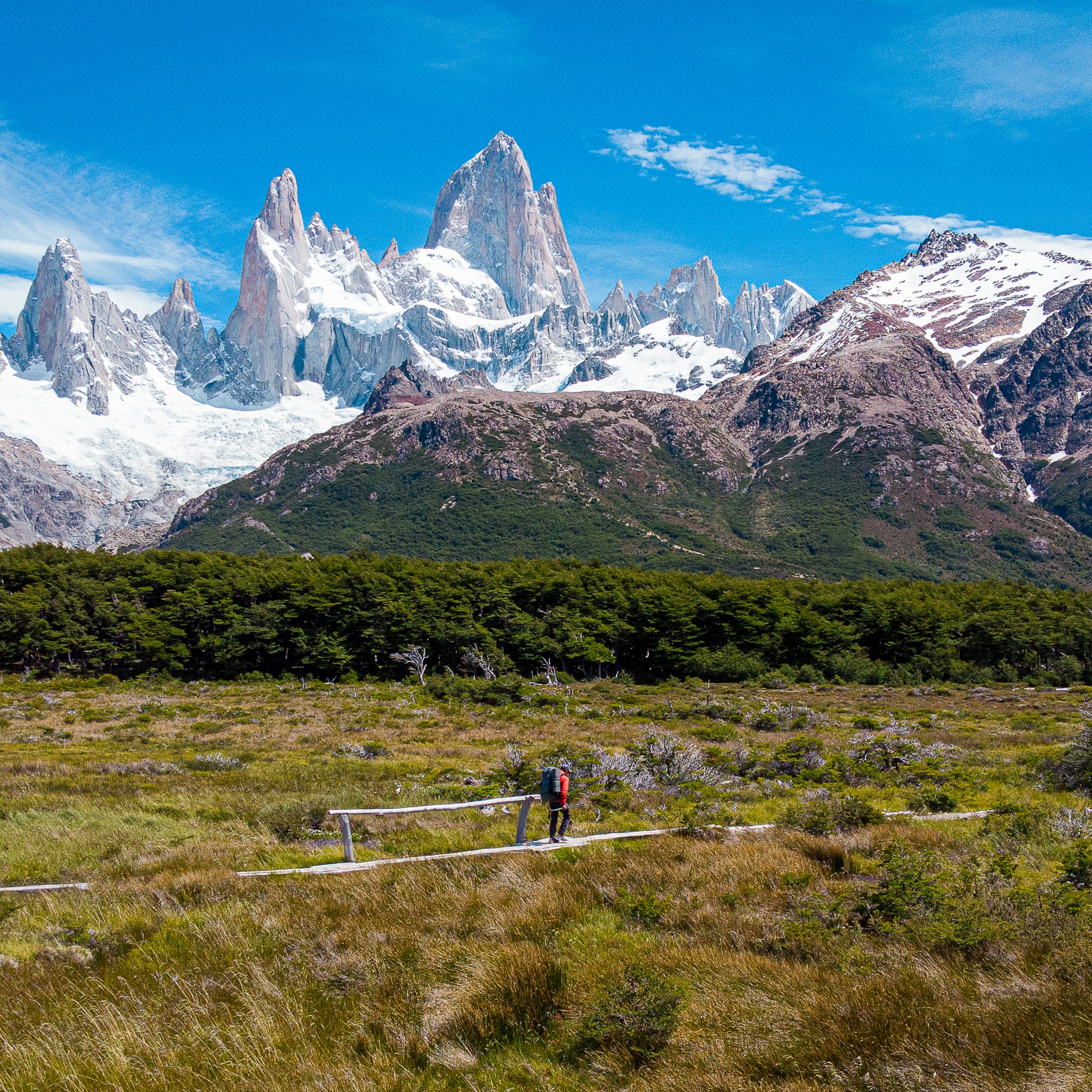 Monte Fitz roy en El Chaltén, Patagonia. Argentina.